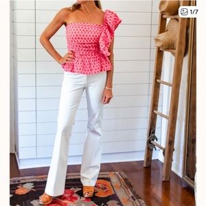 Perry Walker Collective Ramona One Shoulder Ruffle Top 1